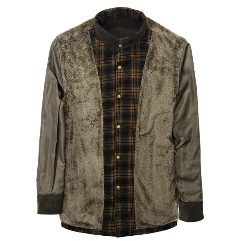 Brand Shirt Men Casual Shirts Camisa Masculina Fleece Thick Warm Shirts Men Plaid Shirt Men Dropshipping M-3XL13136