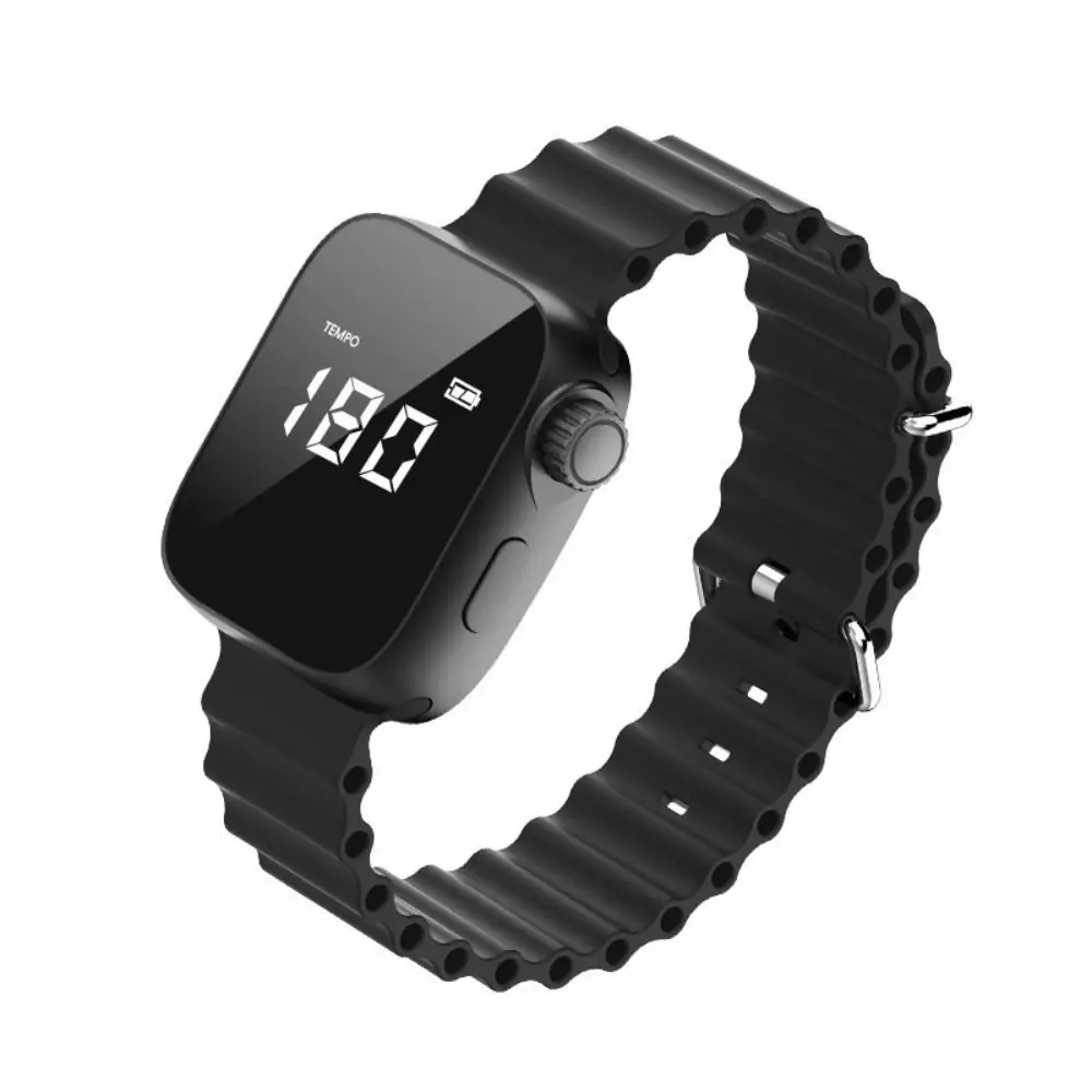 

Вибрирующие часы-метроном с регулируемым ремешком, настраиваемые через приложение, с длительным сроком службы батареи, носимый метроном-часы высокой точности