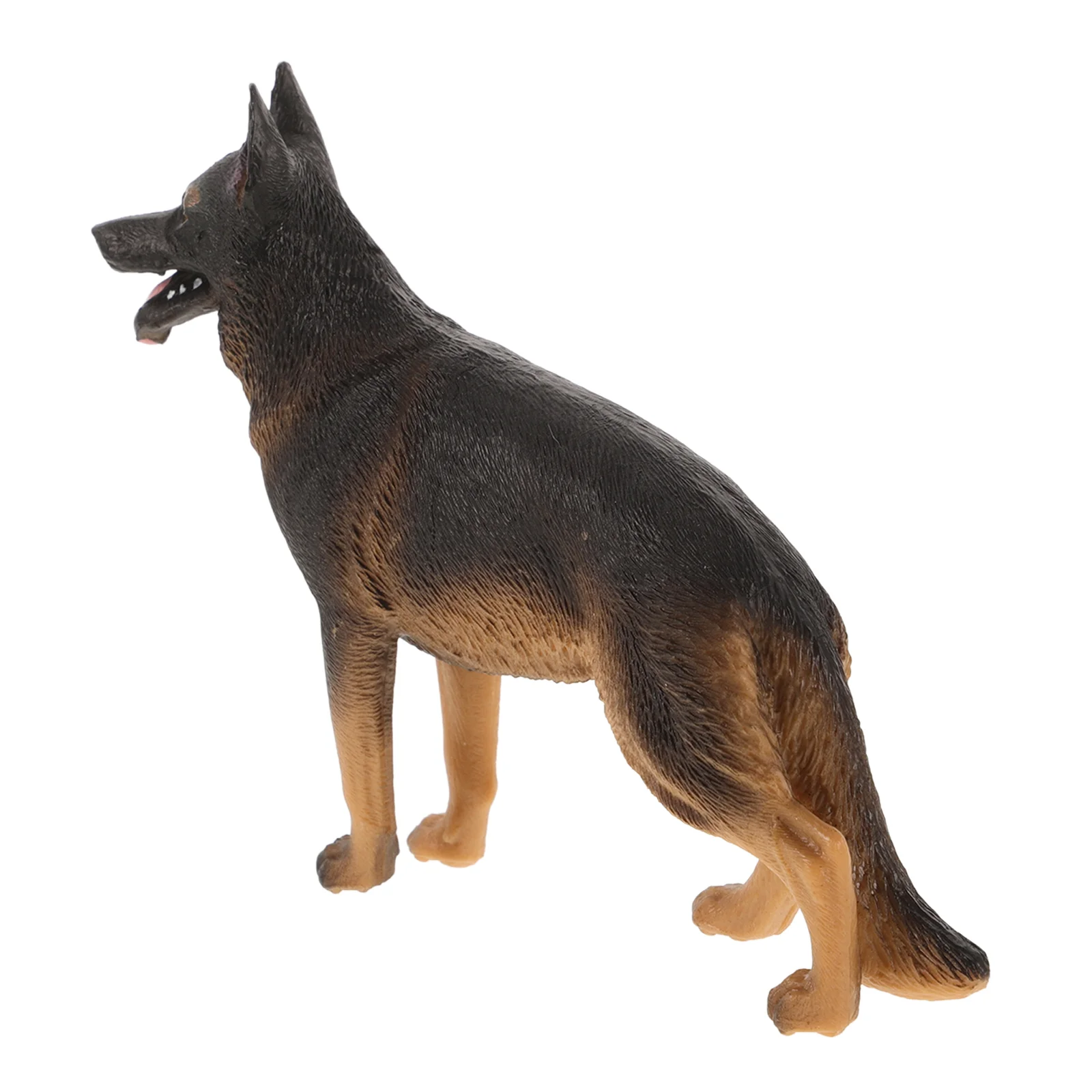 Figura De Cão De Plástico Para Crianças, Mini Modelo De Cão, Pastor Alemão, Estátua, Animal, Figurinhas De Carro, Escultura De Cachorro