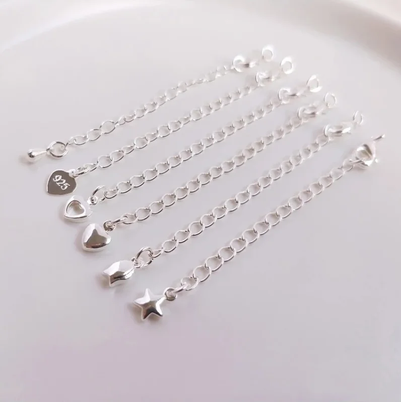 

Copper Plated S925 Silver Color Preservation Extension Chain For Bracelet Necklace