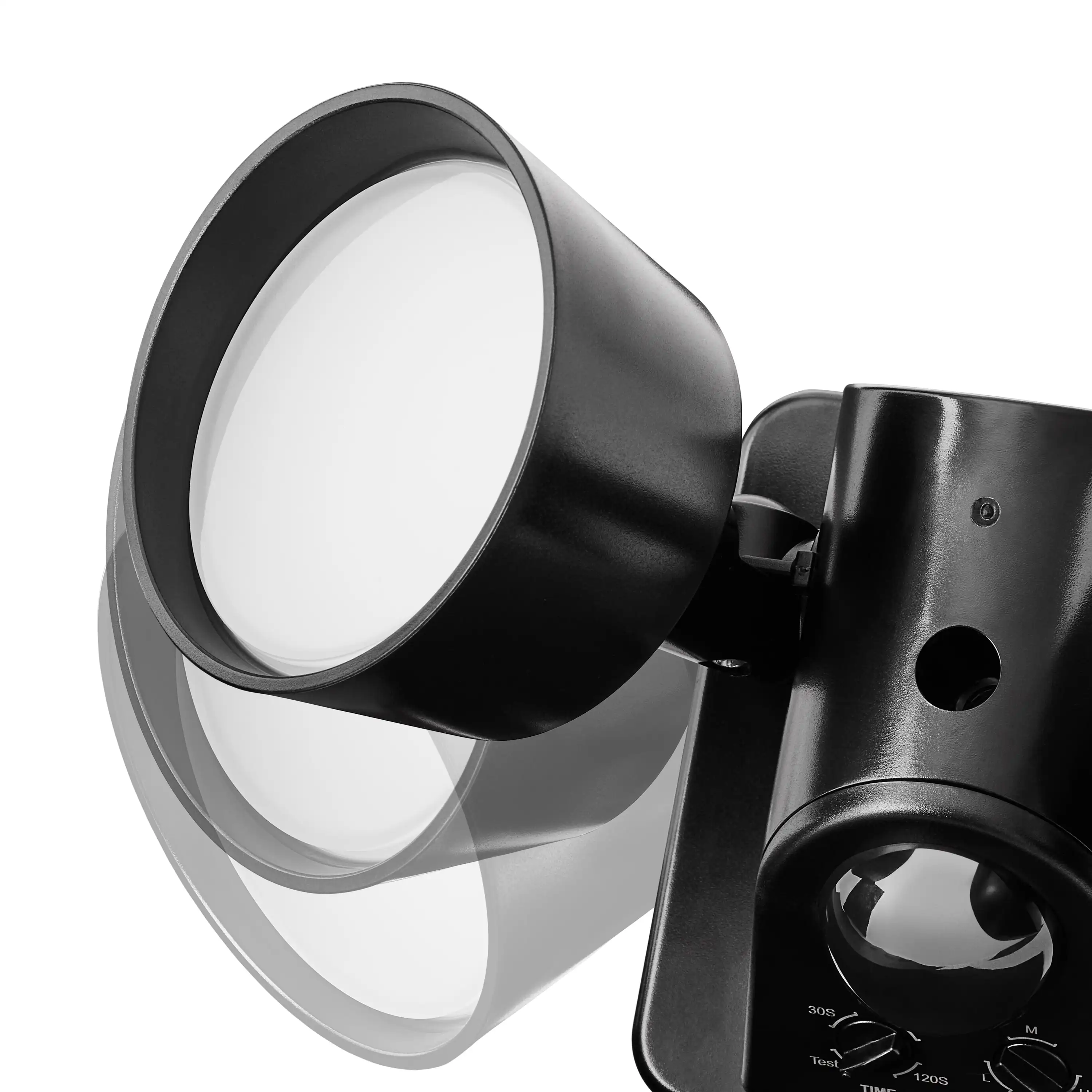 Luz de seguridad con detección de movimiento de cable directo LED de 2 cabezales, luz de inundación exterior para patio y garaje, sensor brillante resistente a la intemperie