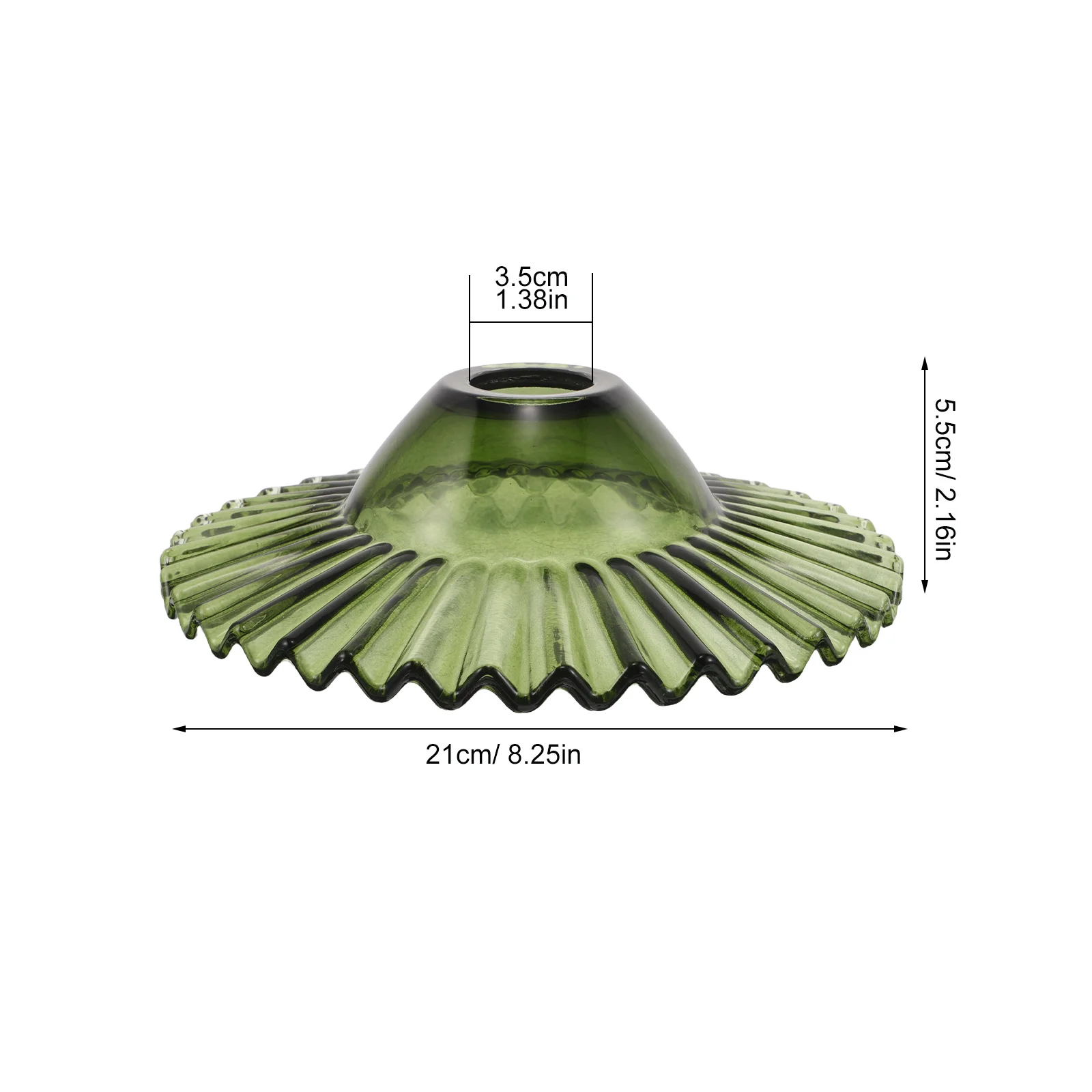 عاكس الضوء الزجاجي الأخضر واسعة حافة البوق قلادة الظل Japandi نمط يده غطاء خفيف السقف لديكور المزرعة -