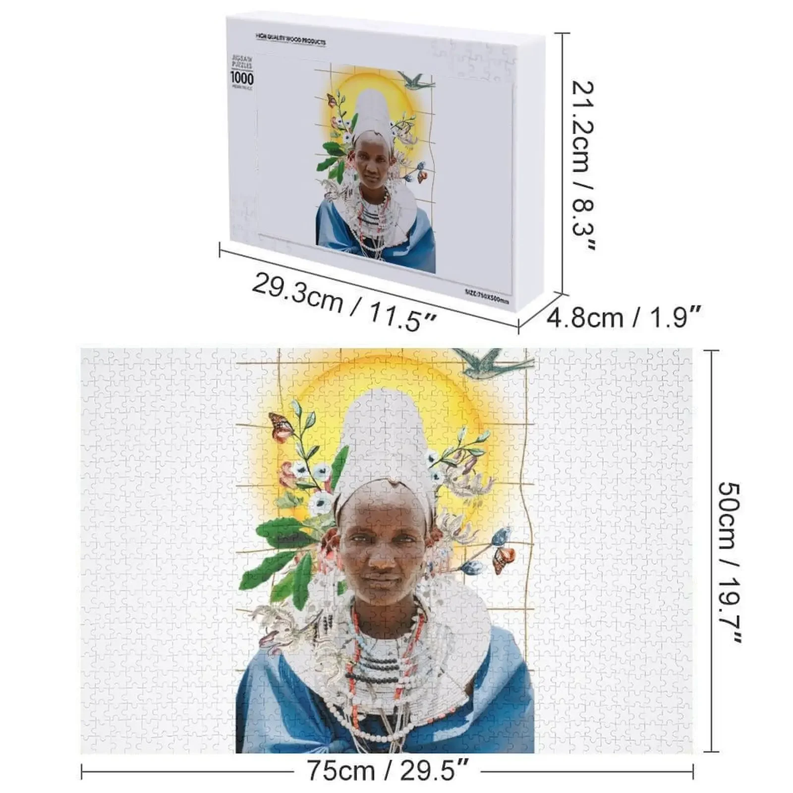 어린이를 위한 Mere Afrique 직소 퍼즐 나무 이름 목재 이름 크리스마스 장난감 퍼즐