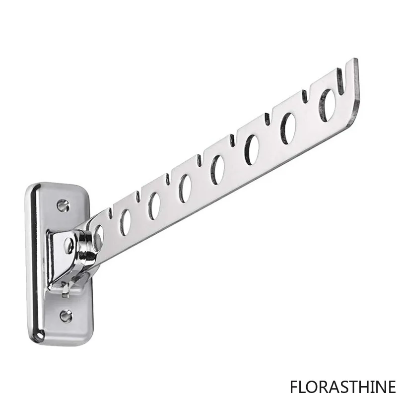 Hot Folding Wall Mounted Clothes Hanger, Clothes Hook with Arm Swing Holder Hanging System, Closet Storage Organizer He