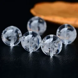 White Crystal Shurangama Mantra Round Beads