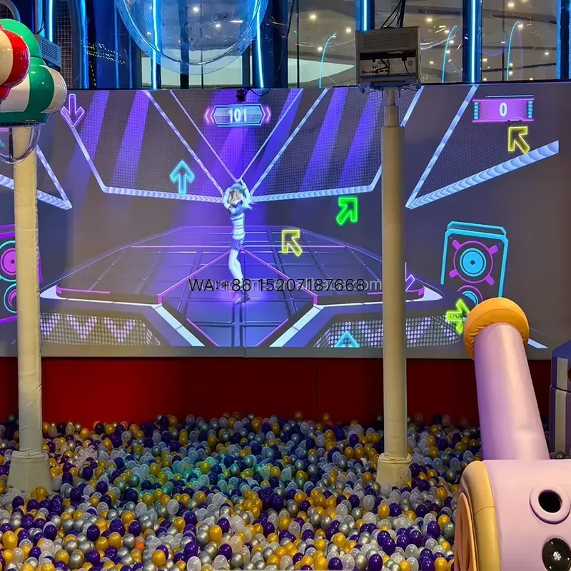 Wmwmnu for Multi Game Interactive Wall Digital Ball Hitting Projection Game Smash Target Wall for Indoor Kids Play Zones