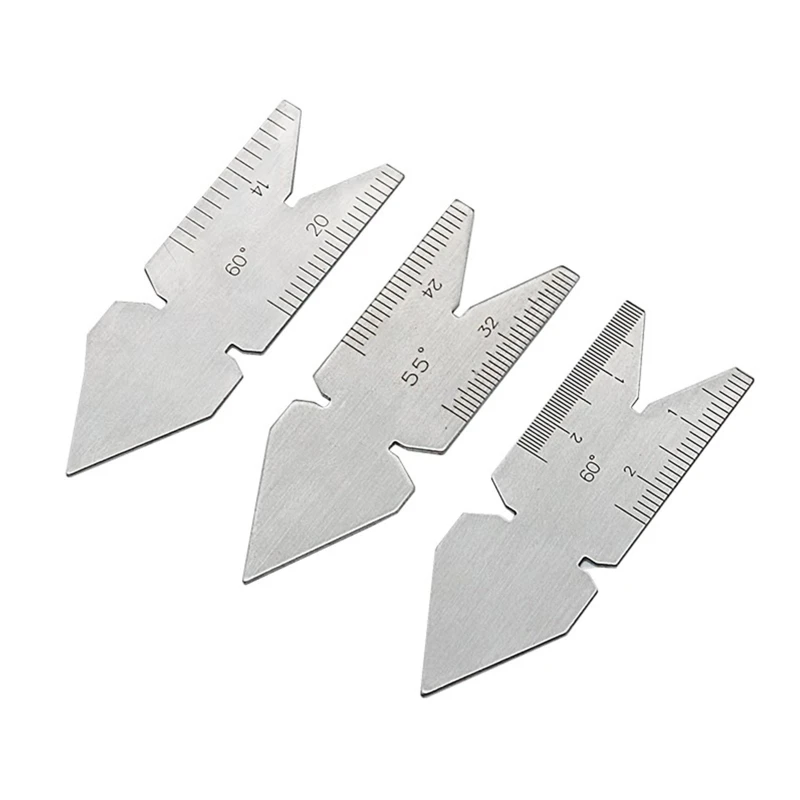 

A5YD 3 PCS/SET WINT RIDE GAUGES CENTER GAGE ​​55 ° и 60 ° US & METRIC NENSALENALE Steel