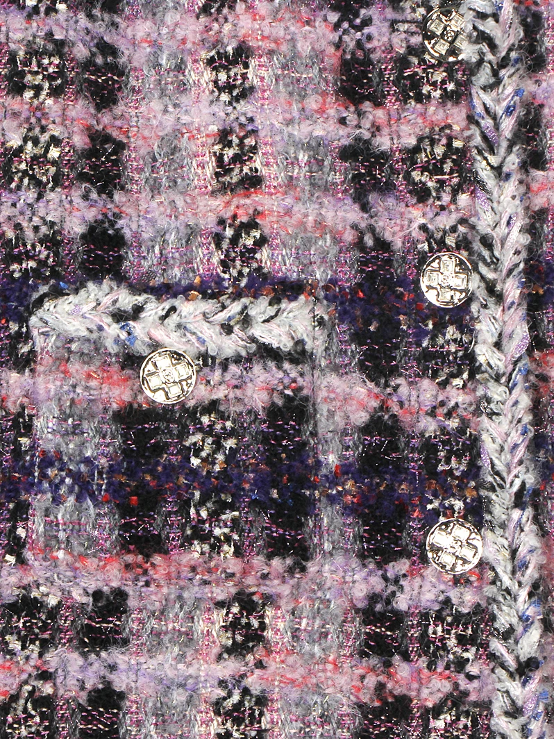 パープルミストウールジャケット,ミドル丈,エレガント,快適,不規則なデザイン,ミックス,ハイエンド,2020