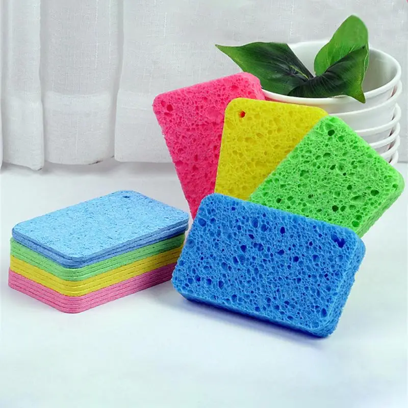 1~10PCS Cleaning Sponge RubsBrush Descaling Compress Clean Rub Sponge Wipe For Cooktop Pot Compressed Rubs Kitchen Cleaning