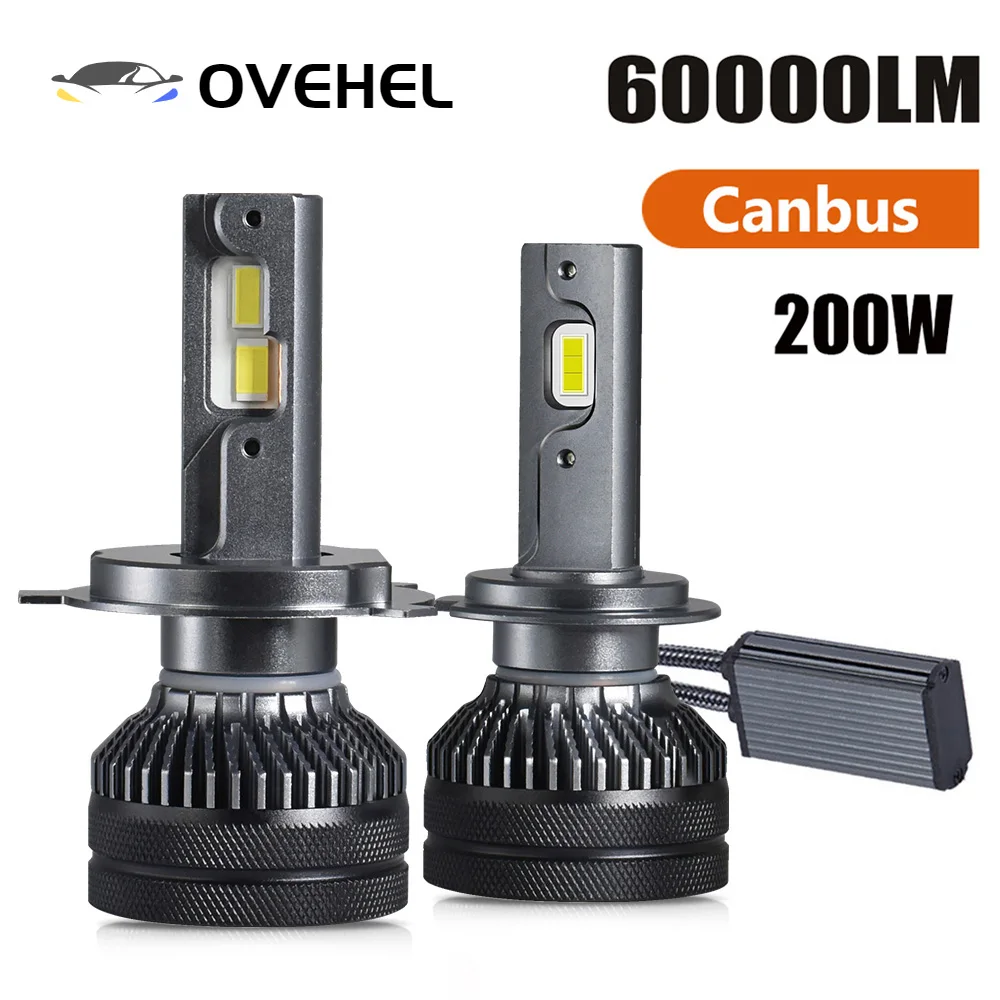 

H7 H4 Long Life Series 60000LM 200W Double Copper Tube Led HB3 H11 Headlight Bulb H1 HB4 6000K Led Lights For Car 12V car LED