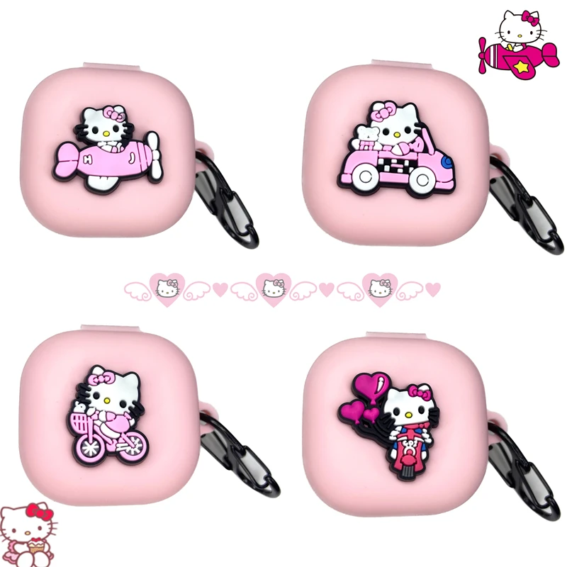 Capa protetora de silicone macio para Samsung Galaxy Buds, desenhos animados, Hello Kitty, Buds Live, Buds Pro, Buds 2, Buds2 Pro