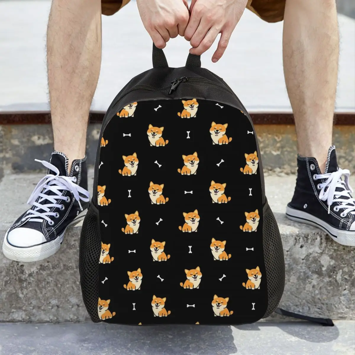 

Shiba Inu Pattern Backpack Hot Sale Daypack Large Capacity Kids BookBag School Bag Shoulder Bags for Men Women