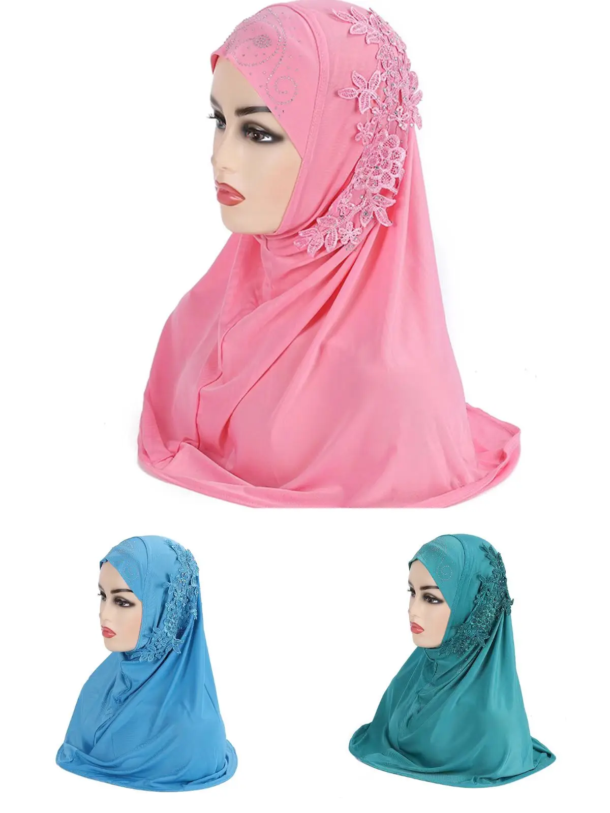 

Оптовая продажа: 2 шт. женских головных уборов-хиджабов с красивой вышивкой стразами, красные, для улицы, великолепные праздничные шапки, головные уборы