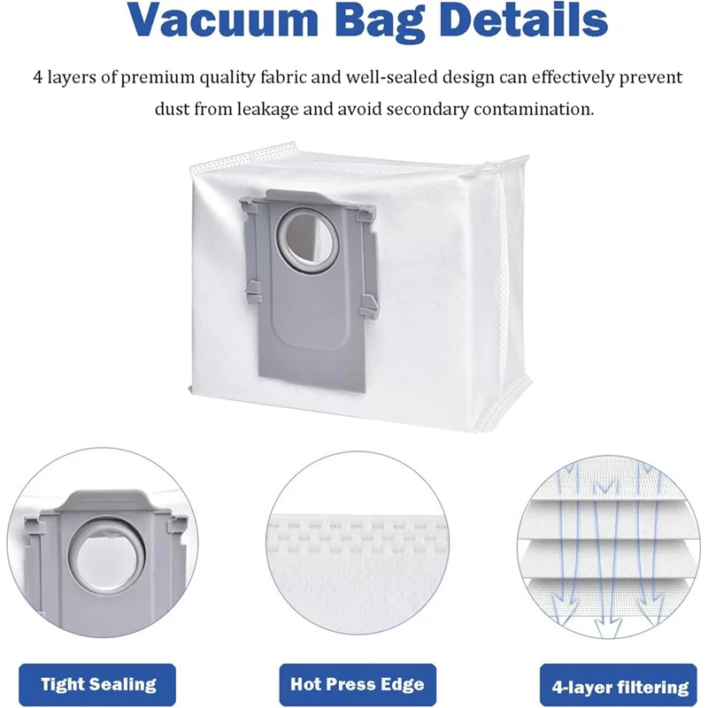 AB43 22-PCS-Accessories-Kit-For-Roborock-S8-Pro-Ultra-Robot--Vacuum-Parts--Roller-Side-Brushes-Filters-Mop-Cloths-Dust-Bags