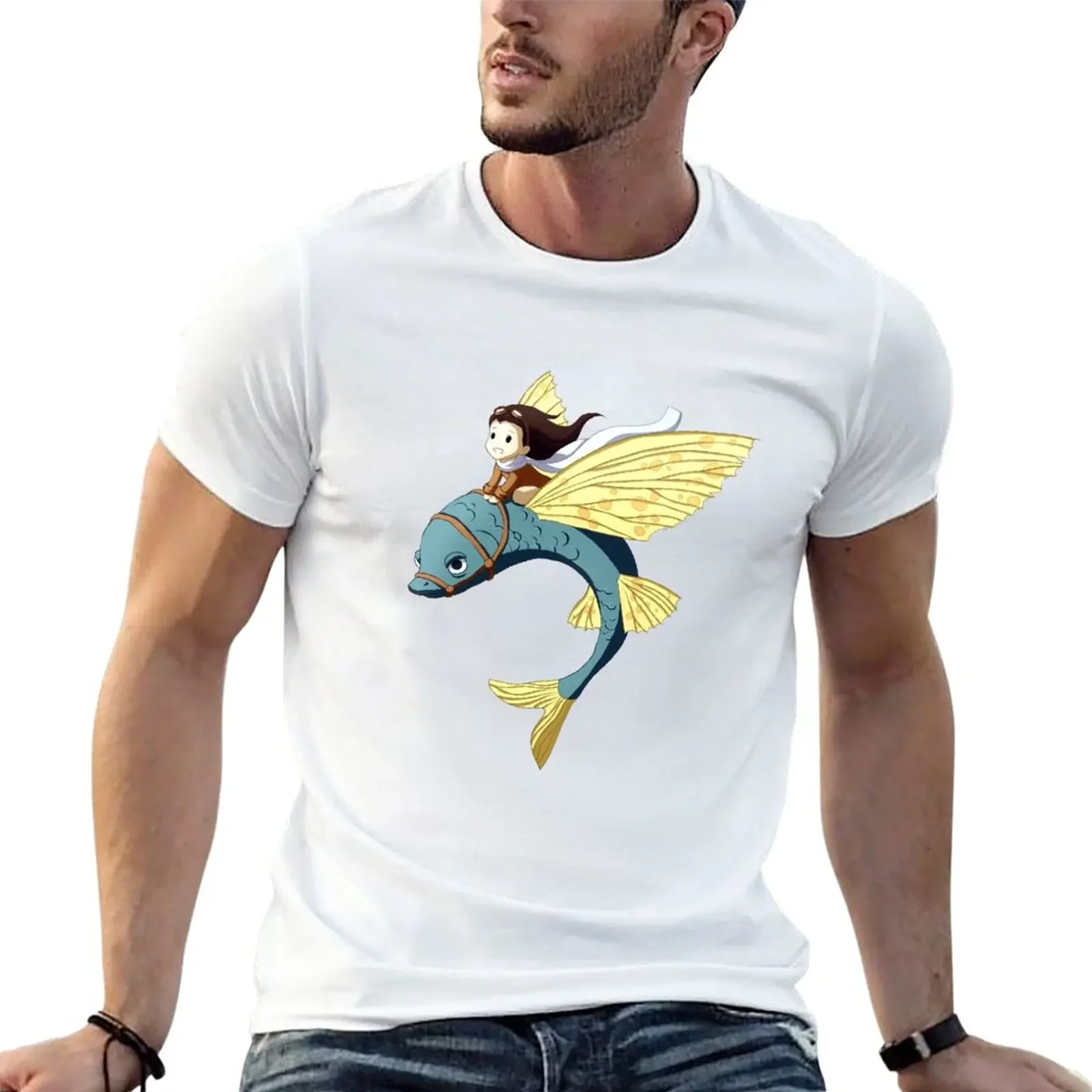 Flying Fish T-Shirt summer clothes blank t shirts korean fashion mens graphic t-shirts big and tall