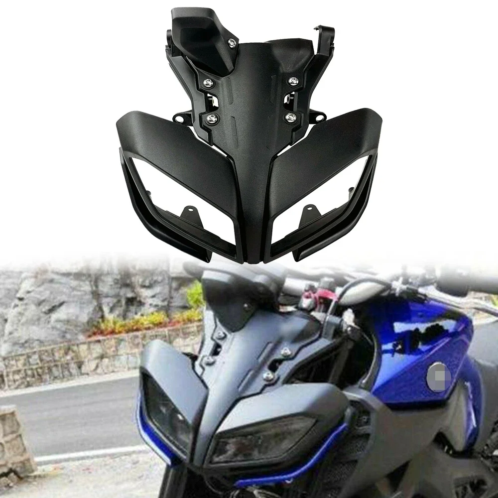 Motorcycle Front Head Cowl Upper Nose Fairing Headlight Holder Cover Unpainted For Yamaha MT09 MT-09 FZ-09 2017 2018-2020 2021