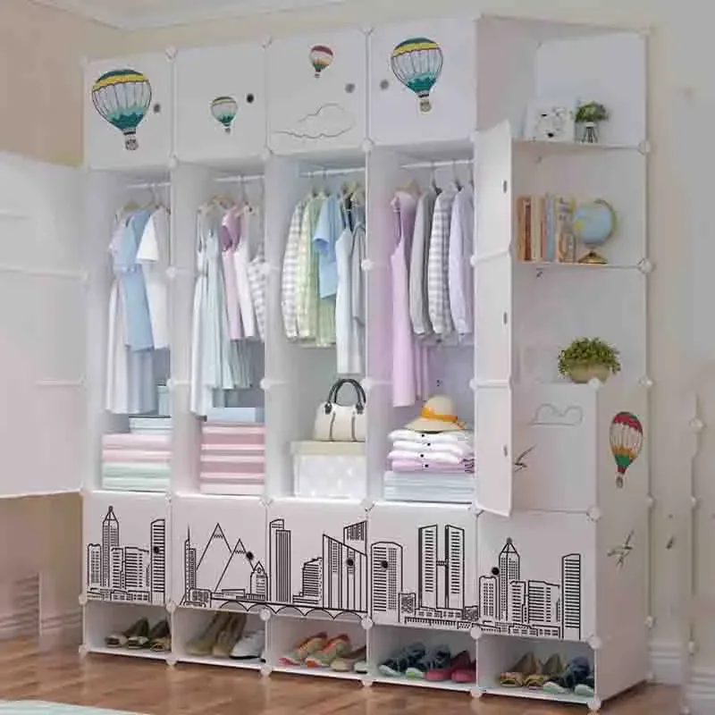 Organizer Fabric Wardrobe Partitions Cube Jewelry Clothes Foldable Nordic Shelf Simple Closet Cheap Muebles Furniture For Room