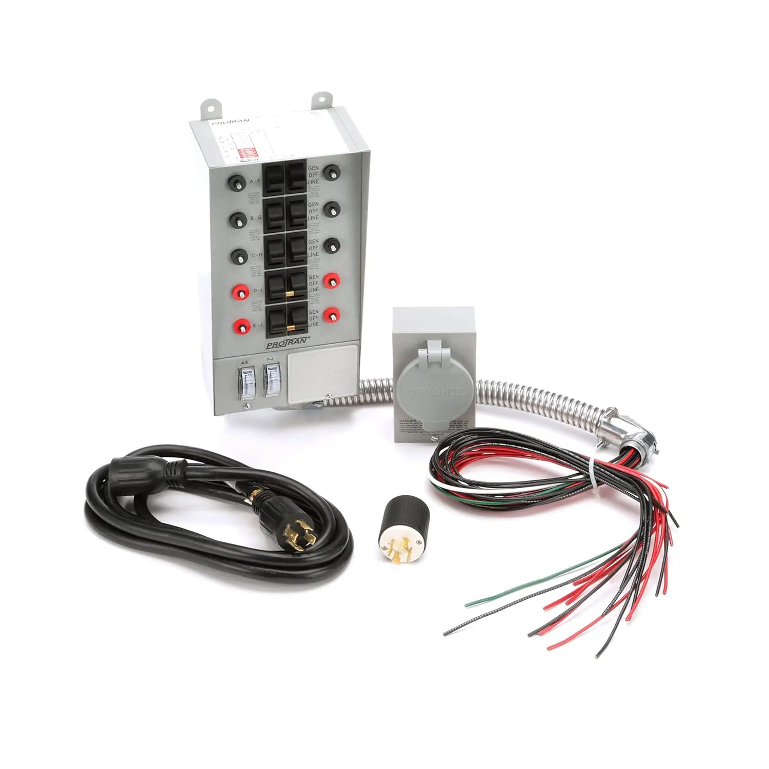 Reliance Controls 31410crk Pro/Tran 10-Circuit 30 Amp Generator Transfer Switch Kit, Grijs