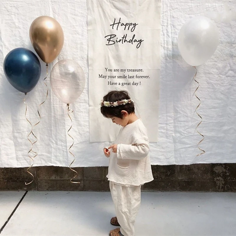 Tapiz de fondo de feliz cumpleaños para bebé recién nacido, accesorios de fotografía para colgar, tela de utilería para fotografía de bebé