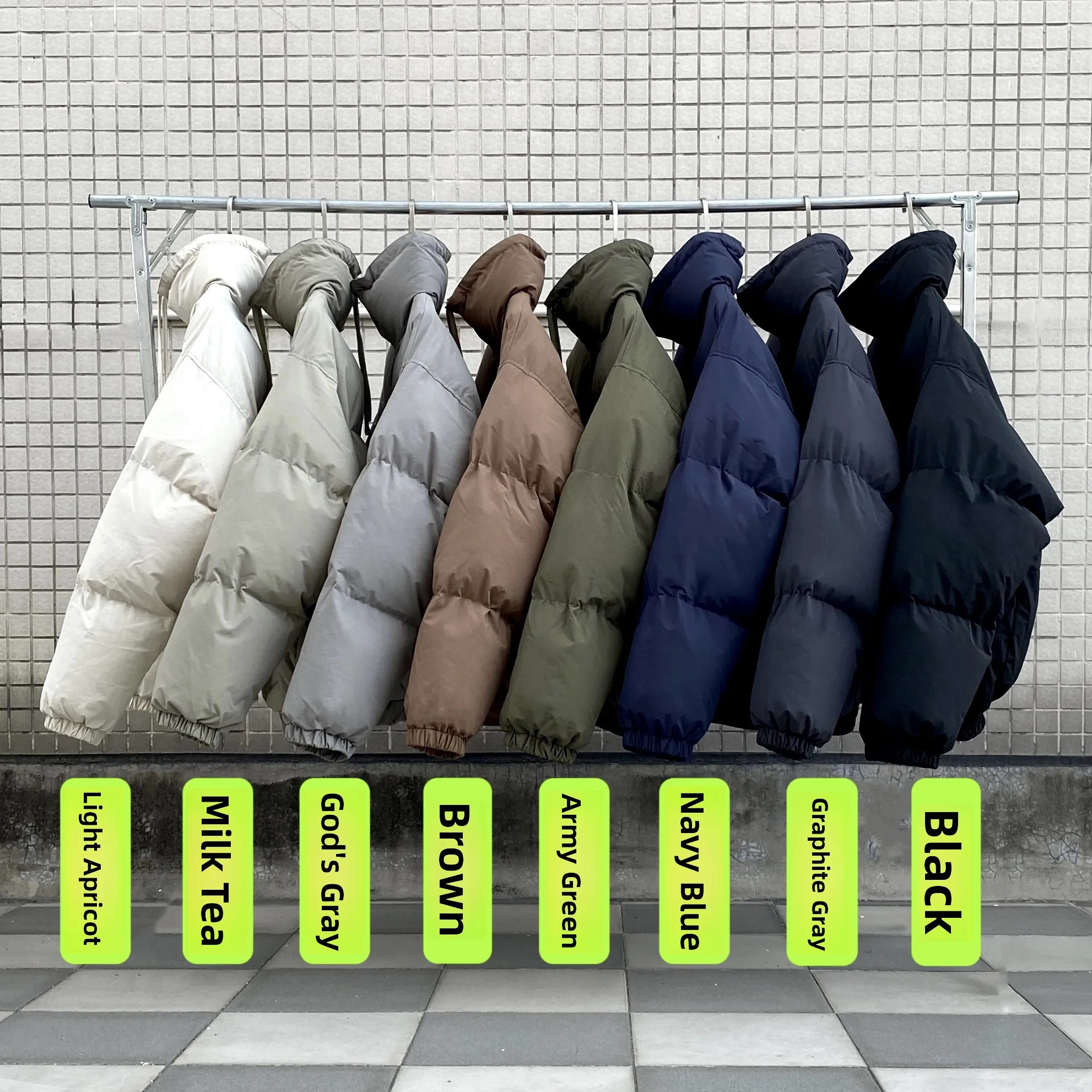 

American High Street Sle ex Cotton Jaet down Vest Vintage Faion Couple's Clothing Warmth Regular Length Flip Collar