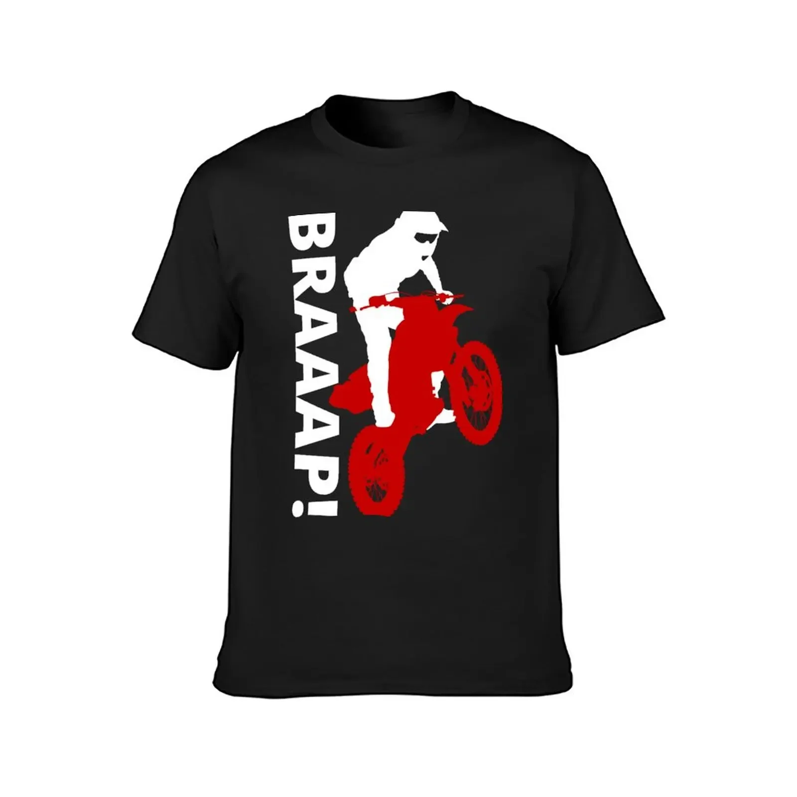 BRAAAP! Dirt Biking ( Red and White) T-Shirt oversized boys whites man clothes funny t shirts men