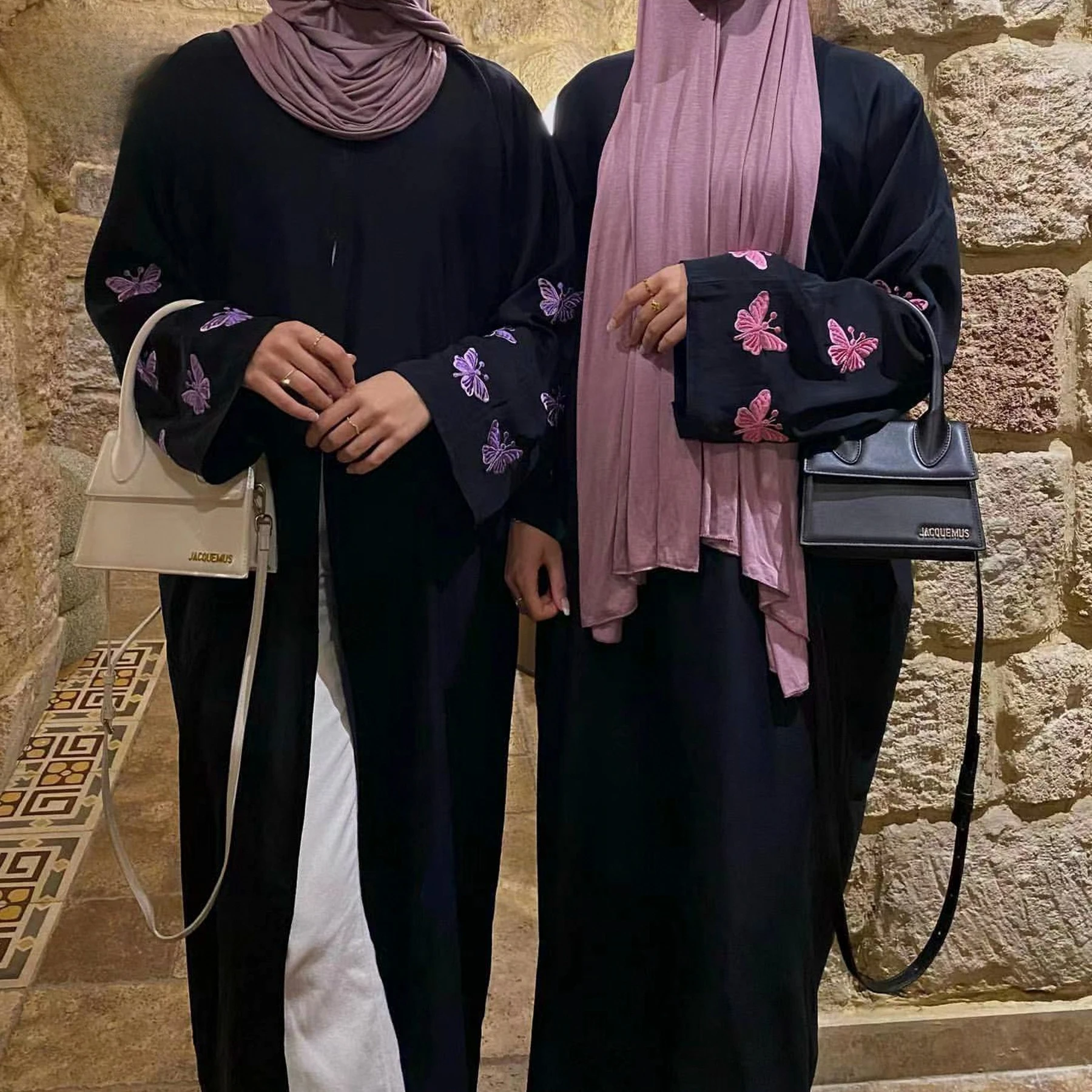

Fashion Muslim Abaya EID African Clothing Modest Abaya Embroidery Butterfly Dubai Abaya Femmes Robe Musulmane Islamic Clothing