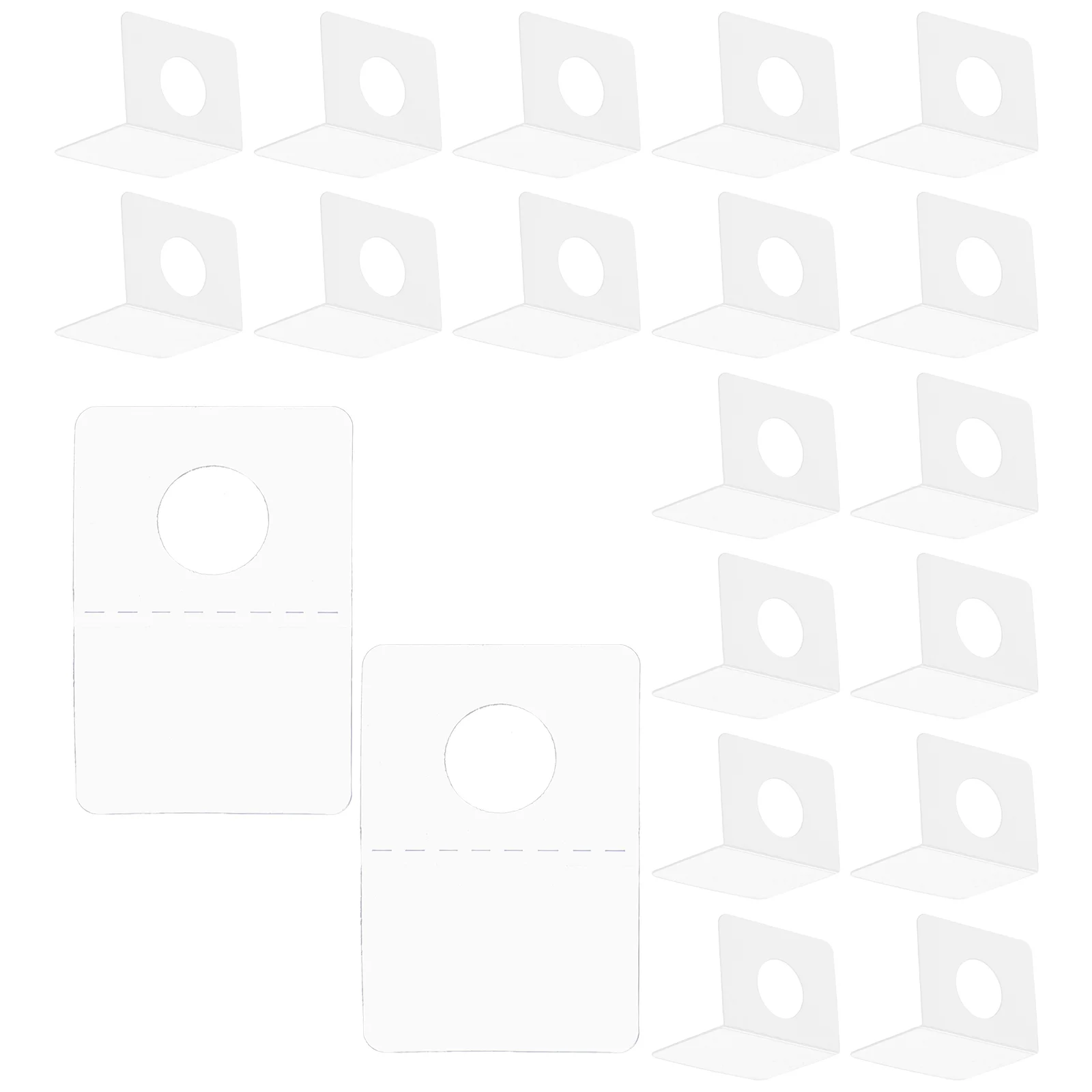 

500 Pcs Clear Duct Tape Retail Display Tags Hanger The Circle Merchandise Pvc Sticky Hanging Tabs Wall for