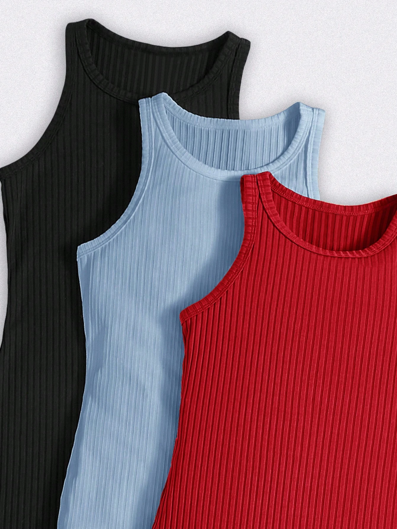 Fashion new women's solid color casual and comfortable dress women's three-piece set