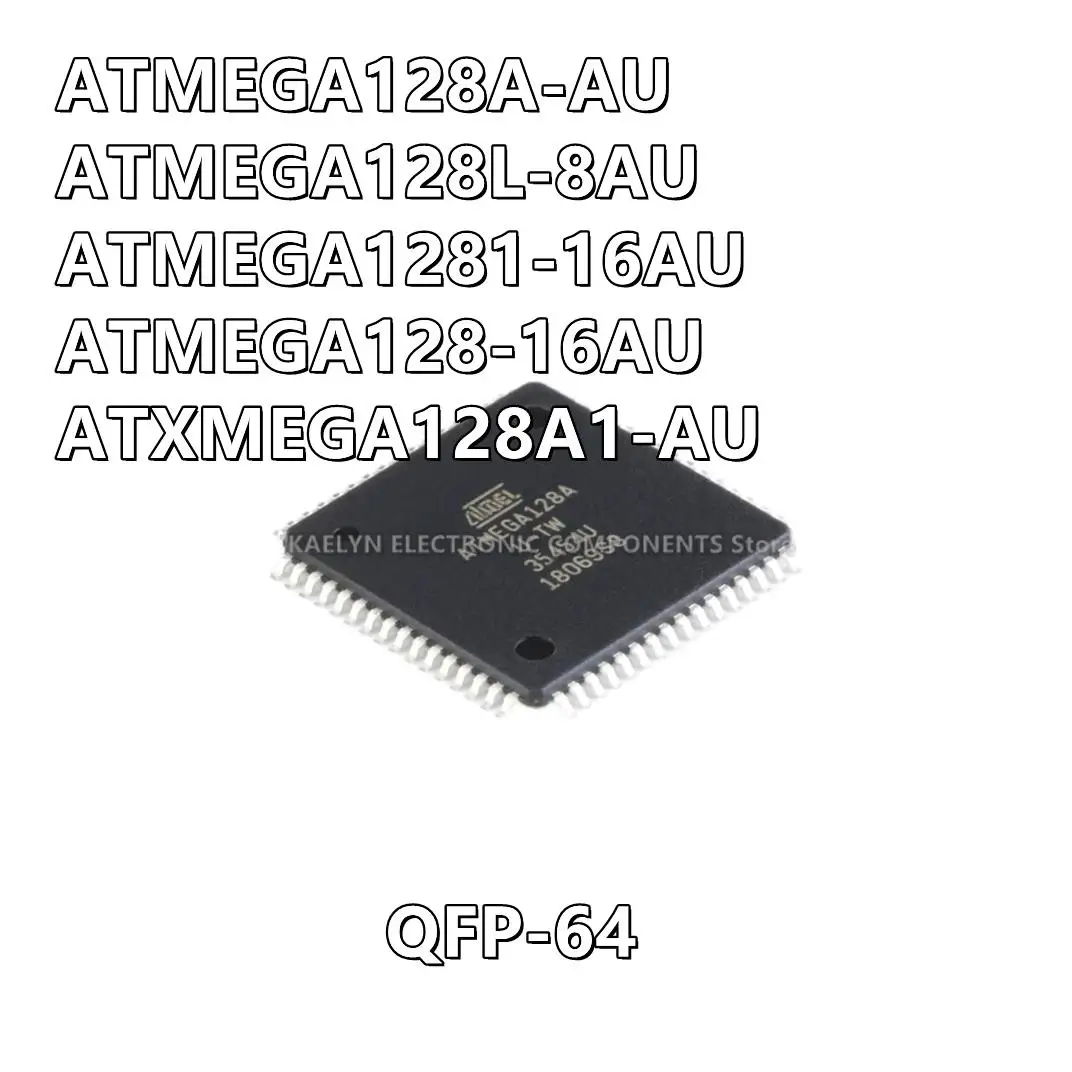 1Pcs/lot ATMEGA128A-AU  ATMEGA128L-8AU  ATMEGA1281-16AU ATMEGA128-16AU ATXMEGA128A1-AU QFP-64