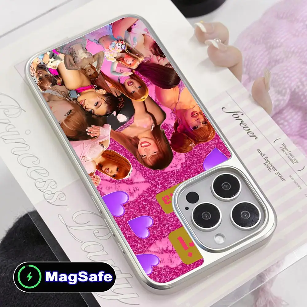 

Чехол Yeri mais для мобильного телефона для iPhone 17, 16, 15, 14, 13, 12, 11 Air Pro Max Plus Magsafe, серебряное покрытие, красочный чехол, роскошный