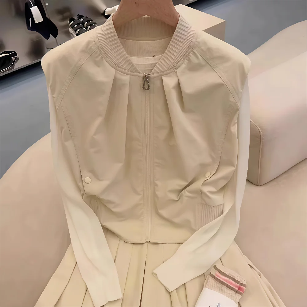 2026 Summer Korean Style Stand Collar Vest for Women Golf Casual Fashion Versatile Sleeveless Lightweight Daily Tennis Top view 5