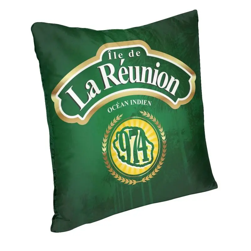 Luxury 974 Reunion Island Throw Pillow Case Office Sofa Ile De La Reunion Flag Cushion Cover Soft Bedding Pillowcase Polyester