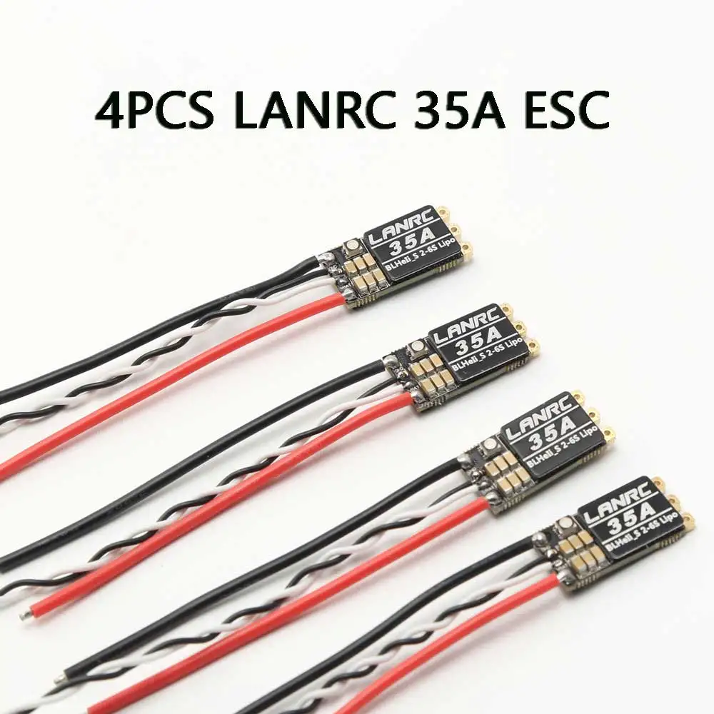 Lanrc 35a/45a Blheli_s Esc Borstelloze Elektronische Gouverneur 2-6S Lipo Met Led-Lichtondersteuning Dshot125/300/600 Voor Het Kruisen Van Drones