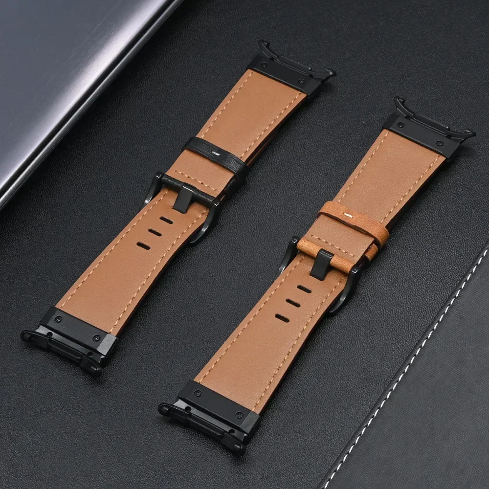 Luxury Leather Band For Samsung Galaxy Watch Ultra 47mm QuickFit Men Business Belt Correa For SAMSUNG GALAXY ULTRA 47MM Bracelet image 4