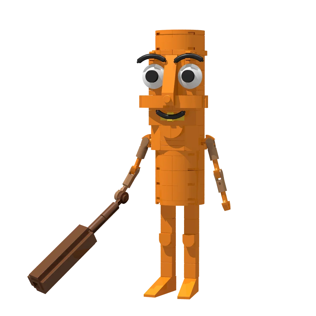 MOC Brainrot „Tung Tung Sahur Bausteinmodell AI Shanhaijing Kreatives lustiges Video Holzstab Menschen bauen Ziegelspielzeug zusammen