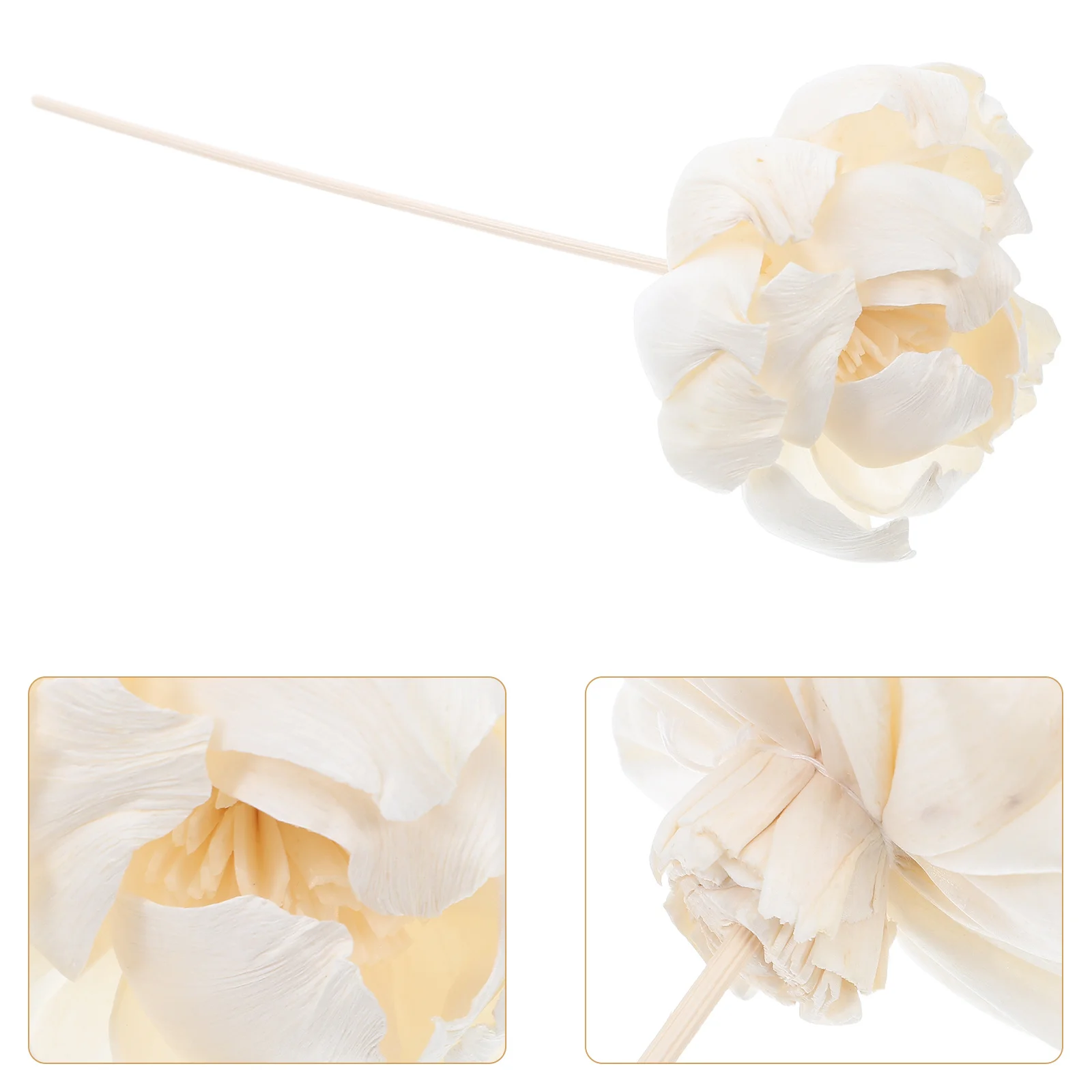 

5pcs Peony Flower Sticks Aroma Oil Diffuser Natural Reed Sticks For Home Bedroom Office Car Decor Replacement Reeds For