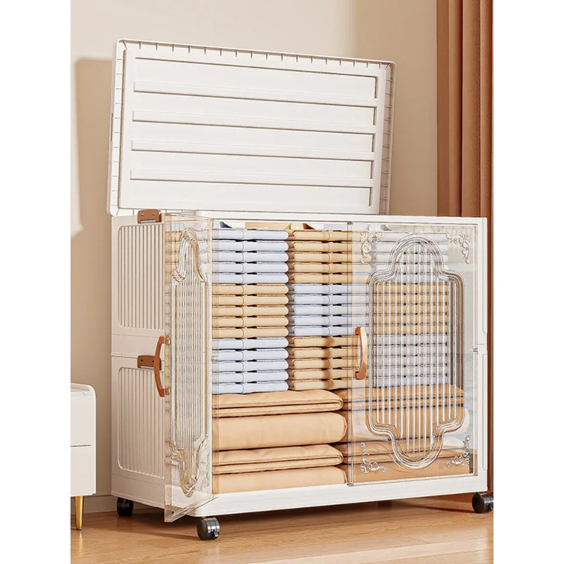 Folding wardrobe adult locker household bedroom free installation simple wardrobe clothes baby wardrobe storage cabinet