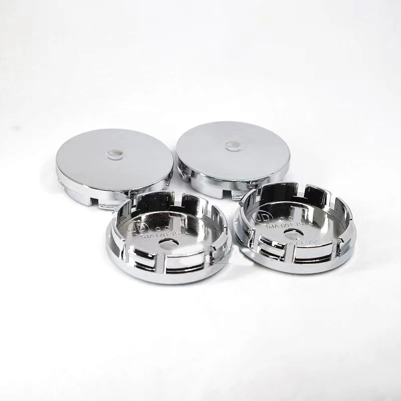 4Pcs/Set 56mm Black Silver Blank Base No Logo Wheel Center Cap Car Styling Accessories Parts