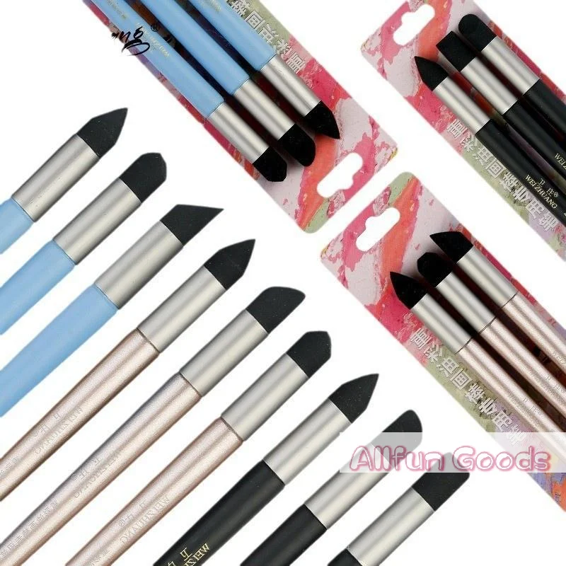 Fotografia 5: [TG835]2/3 Peças de Esponjas Macias para Mistura, Canetas de Esfumar para Pastel a Óleo com Pontas de Vários Formatos para Artistas, Desenho e Pintura
