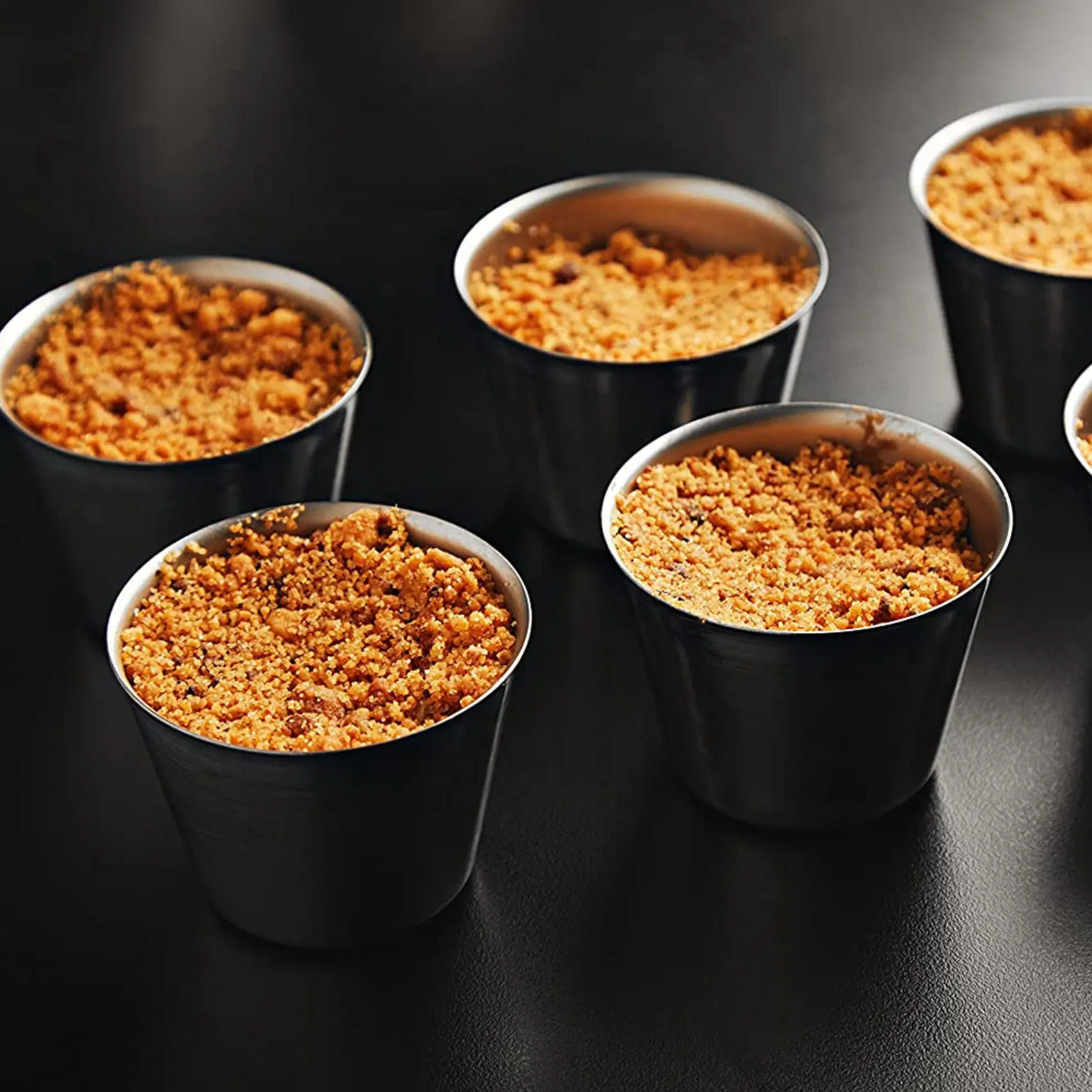 ABGG-72 Pack Stainless Steel Condiment Sauce Cups,Commercial Grade Dipping Sauce Cups,Ramekin Condiment Cups Portion Cups