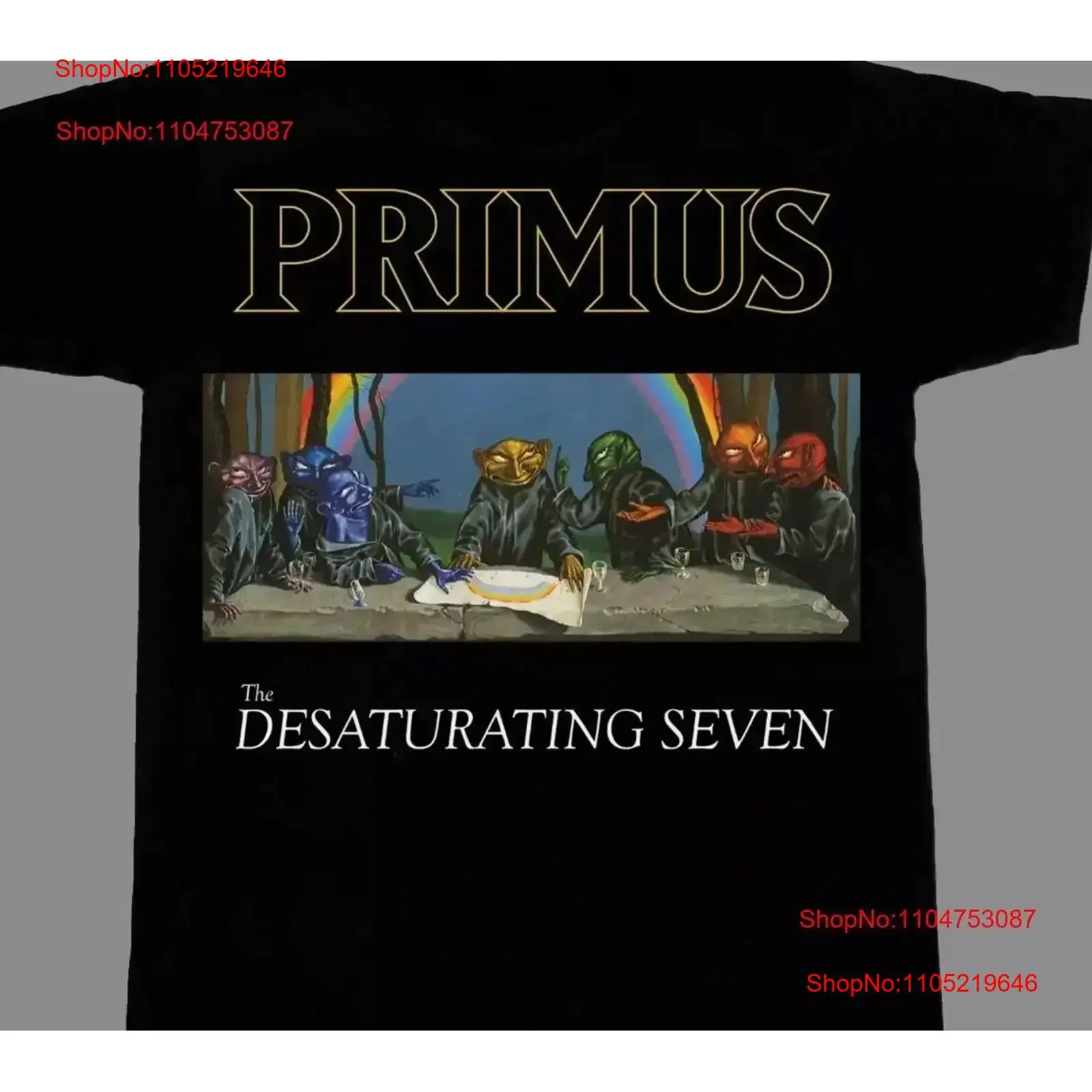 Primus The Desaturating Seven T shirt Cotton All Sizes vintage Washed Soft Top For Everyday Wear Comfortable homme Versatile