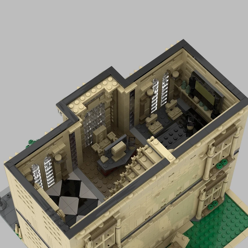 3987 قطعة MOC-228399 القنبول مدينة عرض الشارع العمارة نموذج اللبنات لعبة الطوب هدية الكريسماس سطح المكتب الديكور