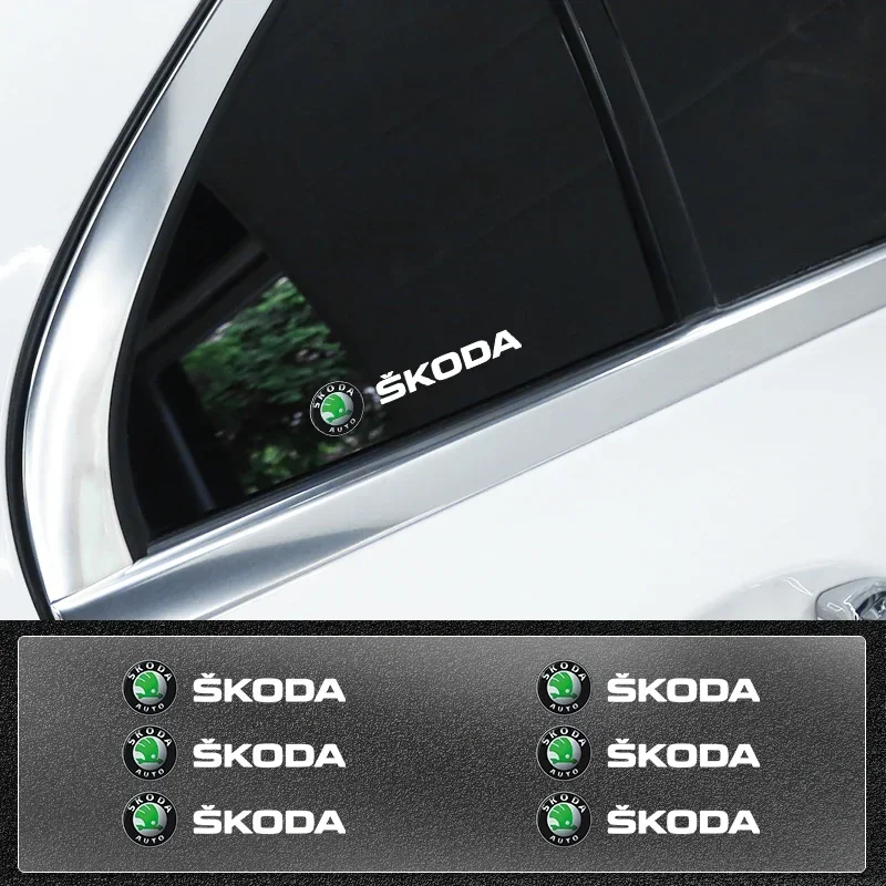 

Car Logo Stickers Body Side Door Window Trunk Decals Exterior Deco For Skoda Fabia 2 Octavia 3 Rapid Superb Accessories Led