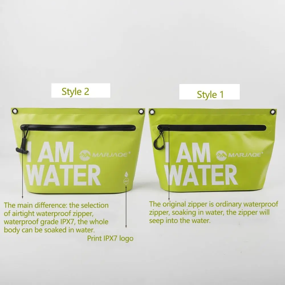 Multifunctional Creative Waterproof Storage Bag Durable PVC Swimming Pouch with Zipper Portable Mobile Phone Case Travel