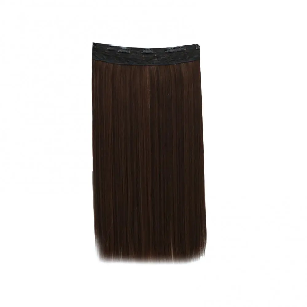 Extensiones de Cabello sintético, coleta larga y recta con Clip, resistente al calor, Ombre