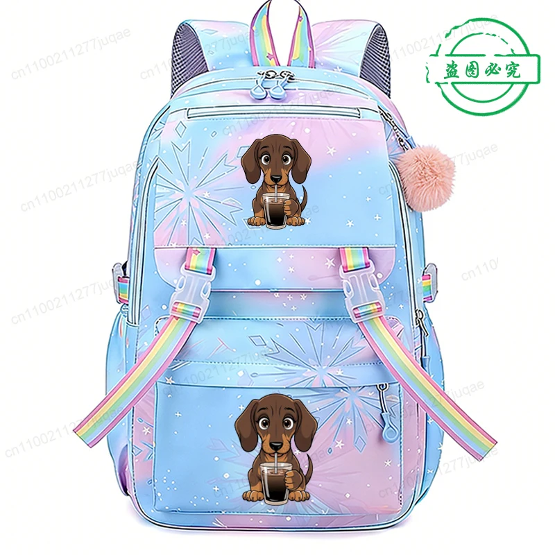 

New Fashion Students School Backpack Bags Trendy Women Laptop School Bags Astronaut Anime Cartoon Design Girl Teens Book Bag