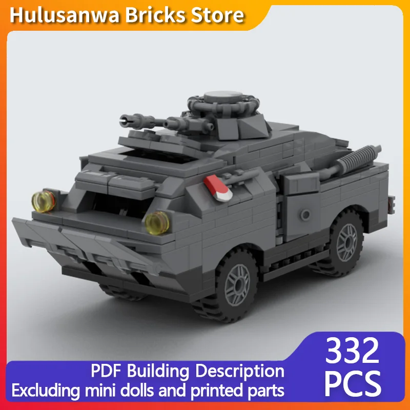 

BRDM 2, бронированная модель автомобиля-скаута, MOC, строительные кирпичи, военное оборудование, модульные технологии, подарки, праздник, сборка, детские игрушки, костюм