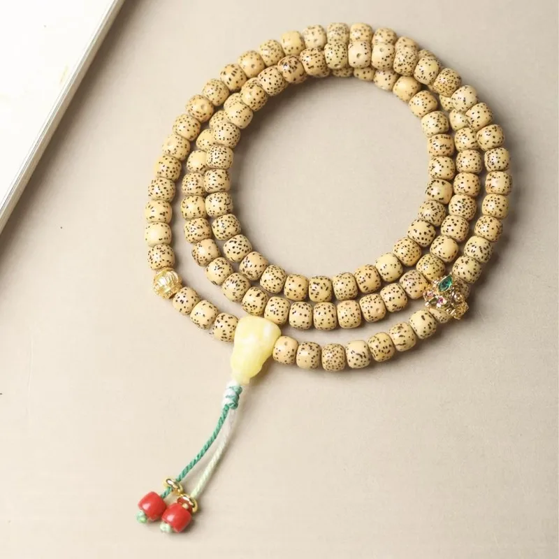 Hainan Moon Bodhi Beads Multi-Strand Bracelet