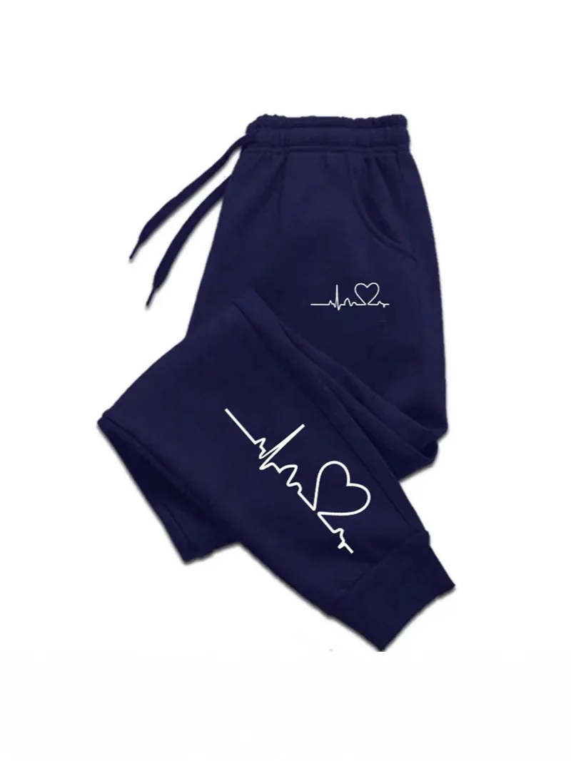 2025 woman comfortable Pants new men's and women's casual sports pants straight leg pants with letter printed multi-color pants