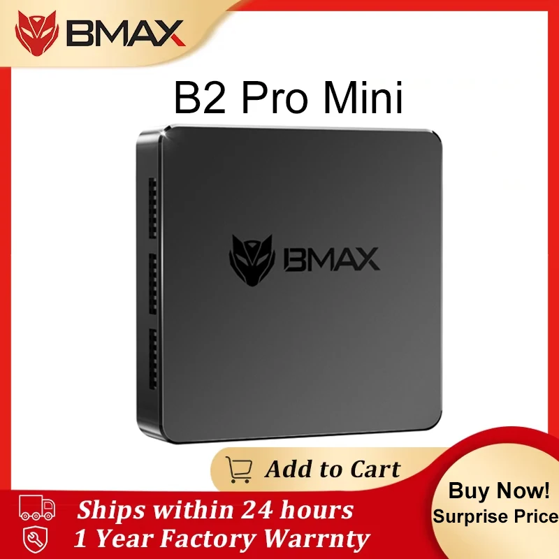 BMAX-Mini PC B2 Pro Mini, Windows 11, todo em uno, HDMI, Intel N4000, 8 GB de RAM, 256 GB SSD, Intel UHD Graphics 600 Micro Deskt